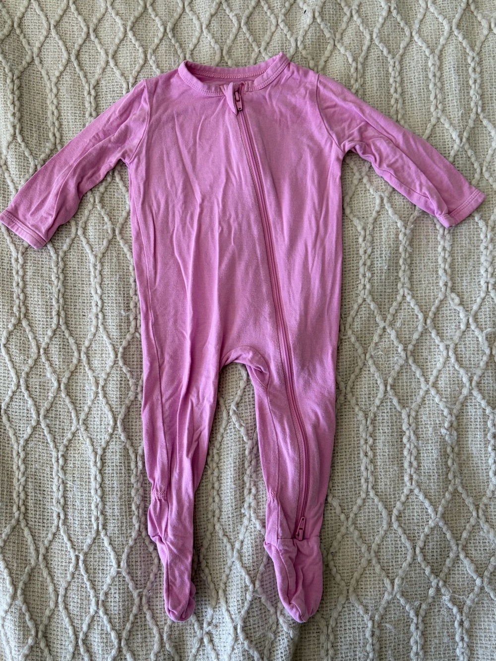 Kyte Baby Pink Zipper Footed One-Piece for Kids - read description